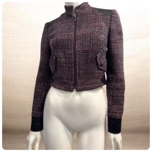 BEBE COLLECTION TEXTURED TWEED JACKET SIZE 4
